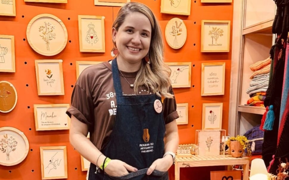 Artesã de João Pessoa participa de evento mundial de bordado na Europa