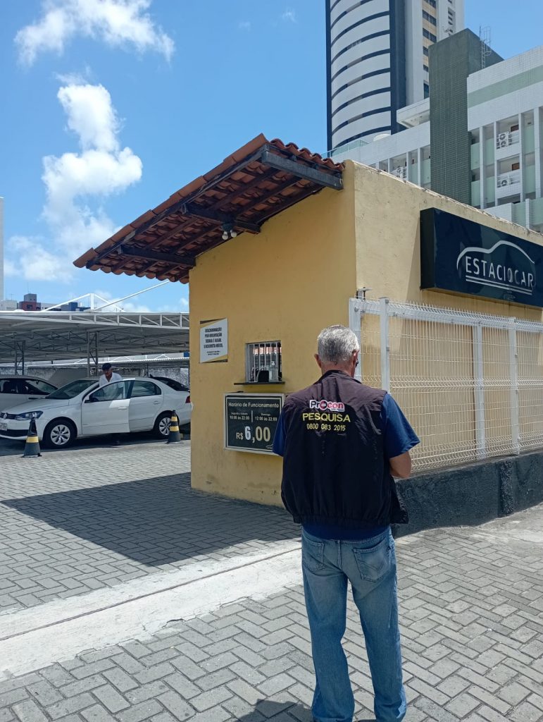 Variação no preço para diária de estacionamento na Capital chega a 300% em pesquisa do Procon-JP