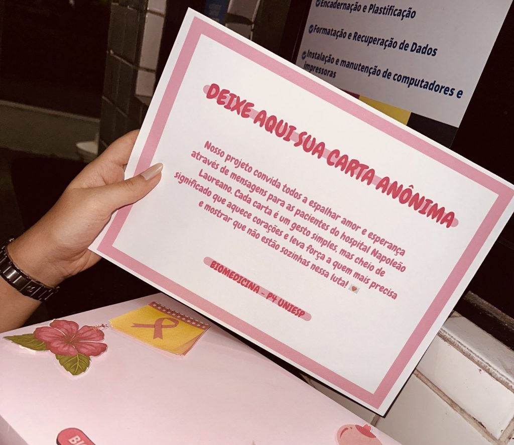 Estudantes criam projeto “Doe Esperança” para conscientização do câncer de mama