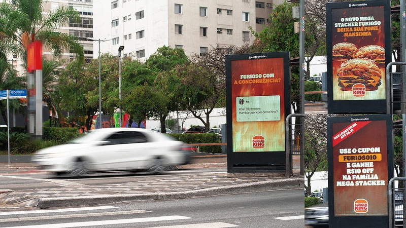 Burger King lança Mega Stacker Furioso e desconto para clientes insatisfeitos com concorrentes