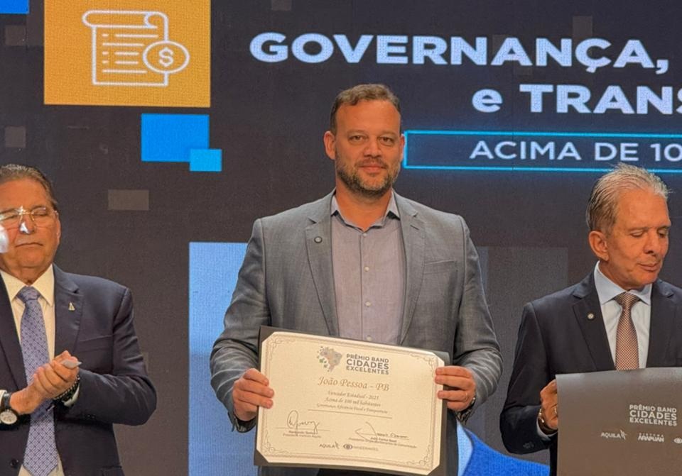 JP vence etapa estadual do Prêmio Band Cidades Excelentes em três categorias