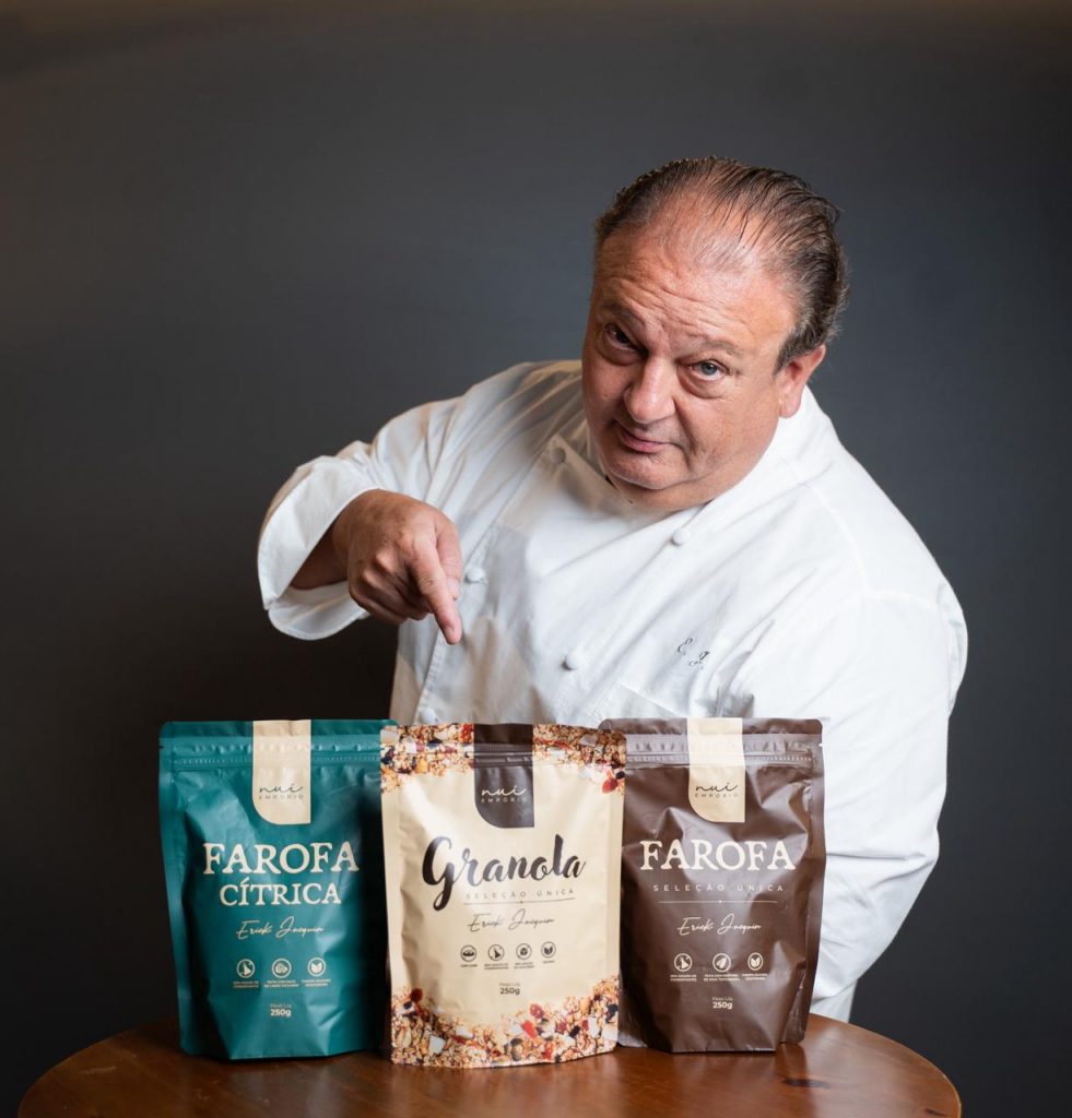 NUI lança linha artesanal de granola e farofas assinada por Érick Jacquin