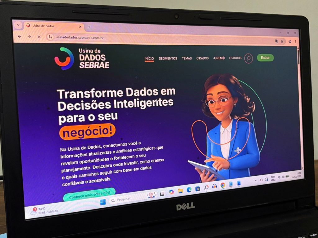Usina de Dados do Sebrae/PB oferece análises setoriais e inteligência territorial para empreendedores