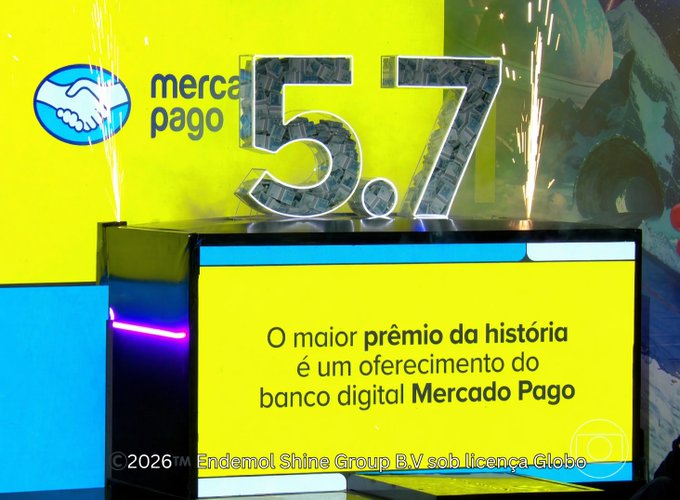 Prêmio do BBB 26 rendeu 268 mil no Cofrinhos do Mercado Pago