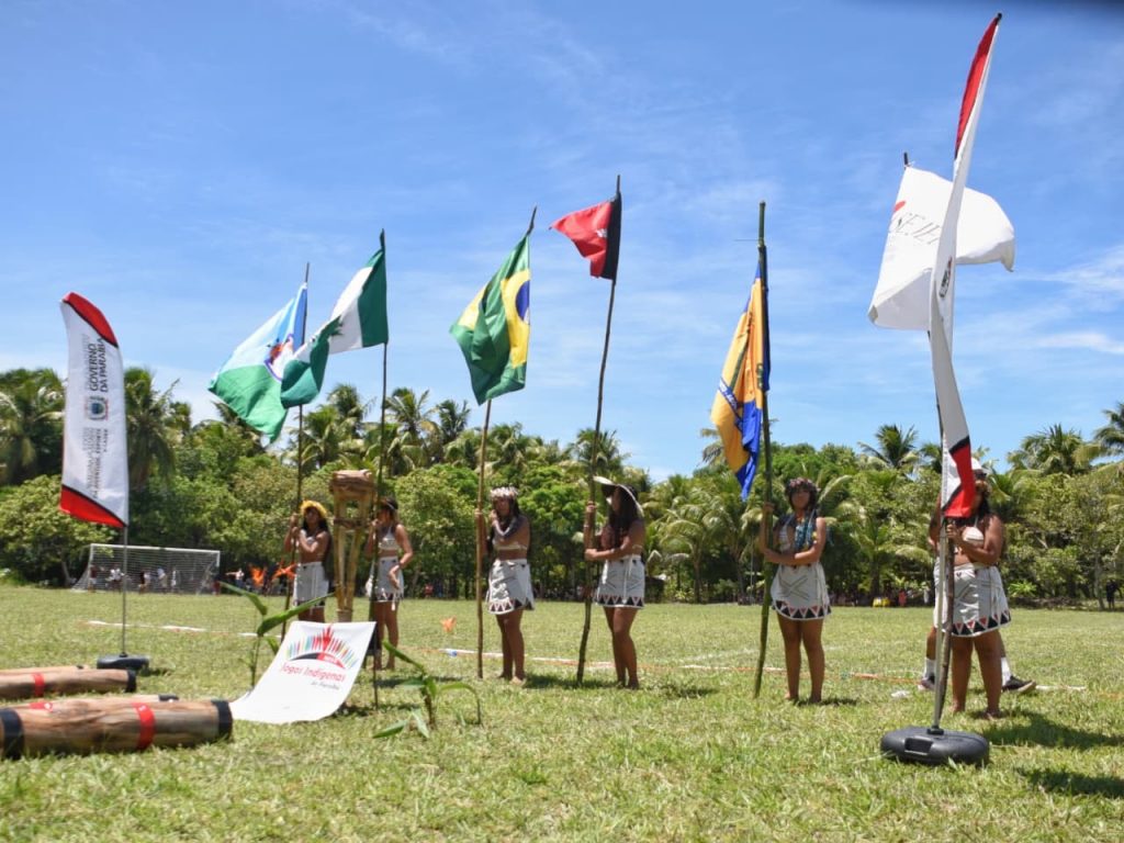 Solenidade de abertura reúne participantes dos Jogos Indígenas 2026, no Litoral Norte