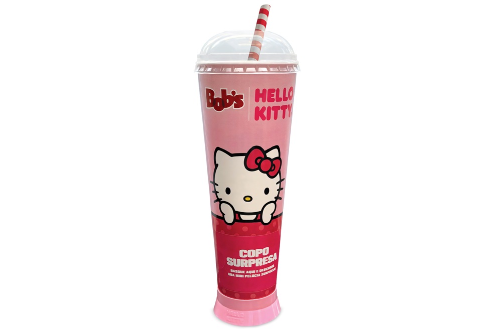 Com o sucesso da campanha, Bob’s amplia parceria com Hello Kitty e lança Copo Surpresa com mini pelúcias