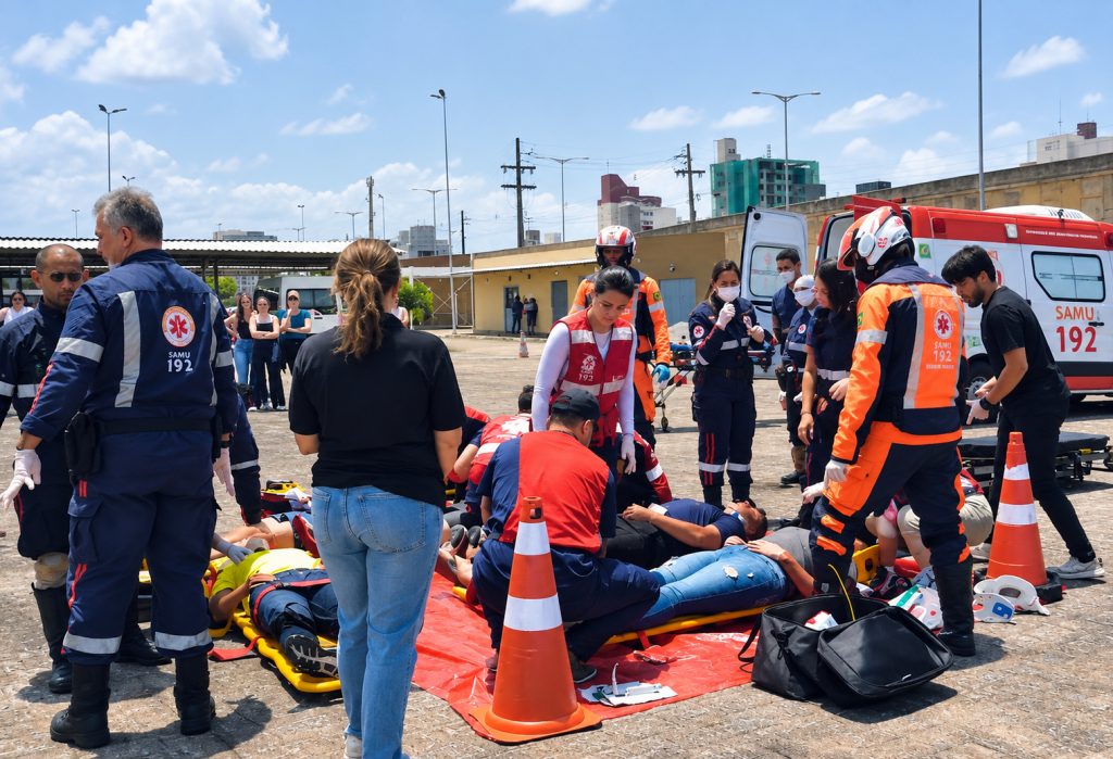 Afya Paraíba reúne estudantes e forças de resgate em simulação de múltiplas vítimas